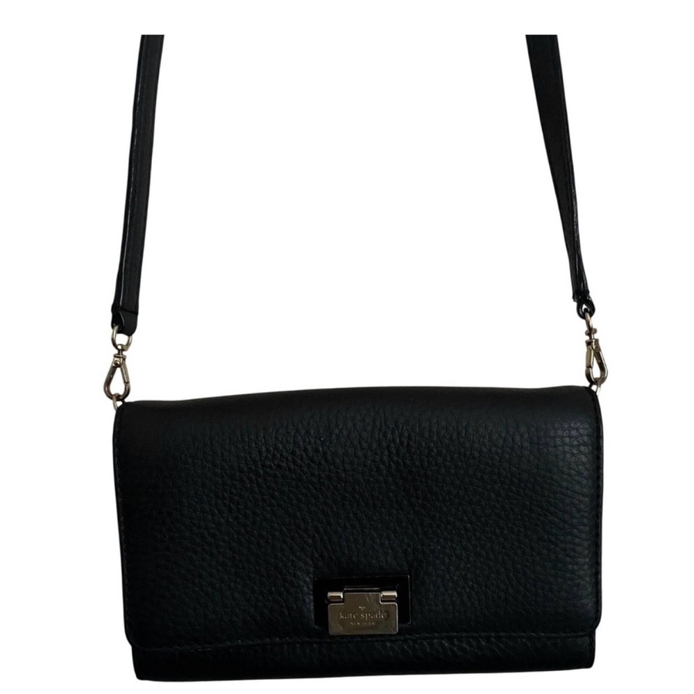 Kate Spade Black Pebbled Leather Crossbody Bag or Clutch